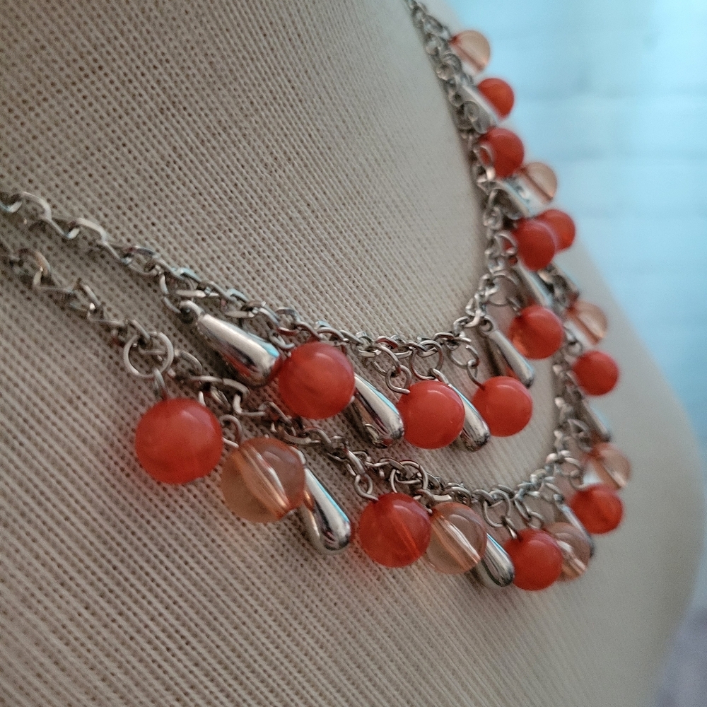 Statement Necklace Layered Beaded - image 2